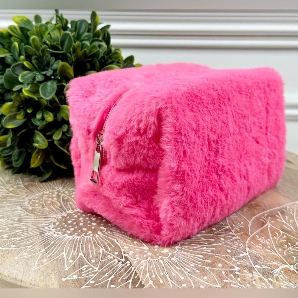 Bright Pink Cosmetic Case